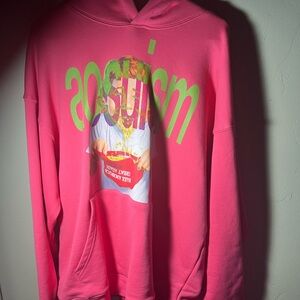 AOSIUSM PINK HOODIE VETEMENTS STYLE